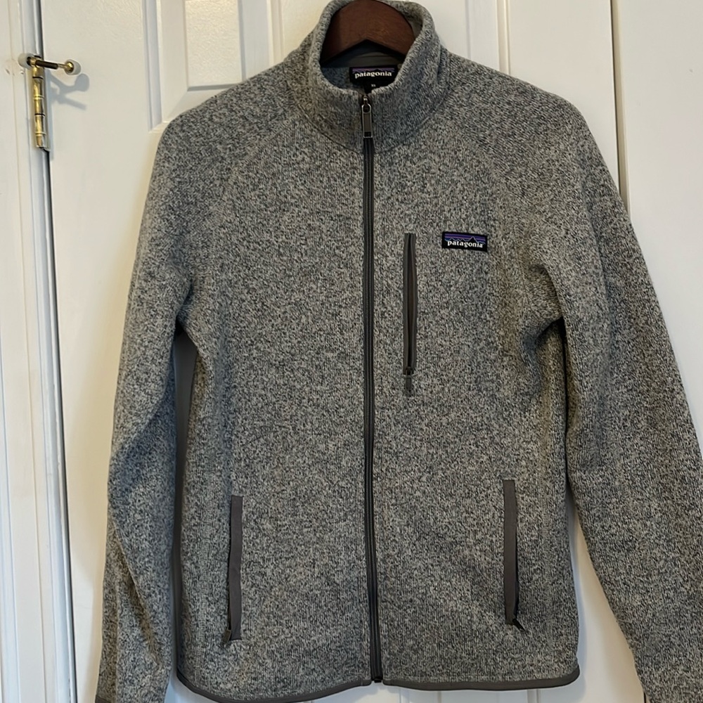 Patagonia full zip fleece Heather gray size extra small
